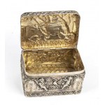 German silver box - Hanau late 19th century, silversmith LUDWIG NERESHEIMER AND Co., importer BERTHOLD MUELLER