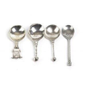 A group of six Continental silver spoons - Northern European, possibly Germany 18th century