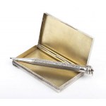 Lot consisting of silver snuff box and pencil holder - Bohemia and Moravia 1942-1949