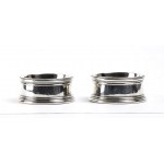 A pair of Italian sterling silver salt cellars - BULGARI