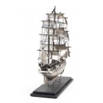 Italian sterling silver model of a ship - 20th Century, mark of FRATELLI MAGRINO