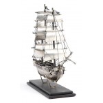 Italian sterling silver model of a ship - 20th Century, mark of FRATELLI MAGRINO