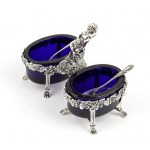 Italian sterling silver salt cellar - mark of RASPINI