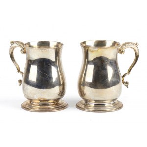 Two English silver mugs - Birmingham 1965, mark of POSTON PRODUCTS Ltd