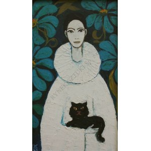 Krystyna Liberska (1926-2010), Pierrot z czarnym kotem