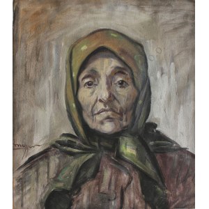 Abraham Józef Messer (1886-1931), Portret kobiety w chuście