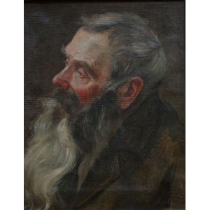 Monogramista P.T.(XIX/XX w.), Starzec z siwą brodą