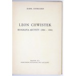 ESTREICHER Karol - Leon Chwistek. Biografia artysty (1884-1944). Kraków 1971, PWN. 8, S. VI, [2], 400, [4],...
