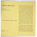 JAKIMOWICZ Andrzej - Tadeusz Brzozowski. Warszawa 1961. Wyd. Artyst.-Graf. 8, s. [6], tabl. 12....
