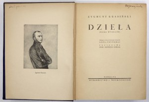 KRASIŃSKI Zygmunt - Dzieła (Pisma wybrane). Układ i opracowanie Leona Piwińskiego. Przedmowa Manfreda Kridla....