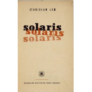 LEM Stanisław - Solaris. Erste Ausgabe, Umschlag und Titelblatt von K. M. Sopoćko.