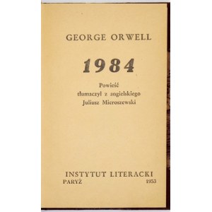 ORWELL G. - Rok 1984. 1953. Pierwsze polskie wydanie.