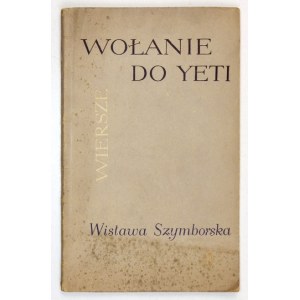 SZYMBORSKA Wisława - Wołanie do Yeti. Gedichte. 1957. 1. Auflage.