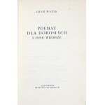 WAŻYK Adam - Gedicht für Erwachsene und andere Gedichte. 1. Auflage.