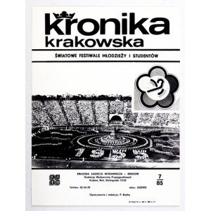 [PHOTOSERWISE. Kraków Chronicle. World Festivals of Youth and Students] - a set of 9 black and white reproductions of photogra...