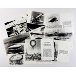 [HISTORIA komunikacji powietrznej] - zestaw 16 czarno-białych reprodukcji fotograficznych. Warszawa [B. d.]...