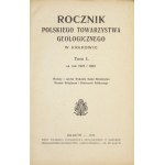 ROCZNIK Polskiego Towarzystwa Geologicznego w Krakowie. T. 1. für die Jahre 1921 und 1922. Krakau....
