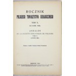 ANNUAL of the Polish Geological Society. Vol. 10. for the year 1934, Cracow. 1934. the Polish Geological Society. 8, s....