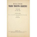 ROCZNIK Polskiego Towarzystwa Geologicznego. T. 13. Za rok 1937. Kraków. 1938. Polskie Towarzystwo Geologiczne. 8, s....