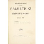 PISTOR [Jan Jakób] - Memoirs on the Polish Revolution of 1794.Tłom. Bolesław Prawdzic-Chotomski....