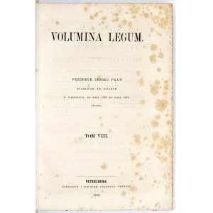 VOLUMINA legum - tom 8 (przedruk) 1860