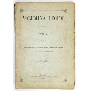 VOLUMINA legum - tom 9. 1889