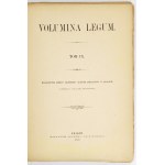 VOLUMINA legum - vol. 9. 1889