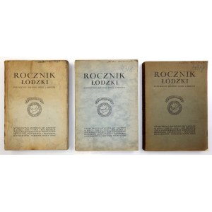 ROCZNIK Łódzki. Devoted to the history of Lodz and its surroundings. Vol. 1-3. Publishing set