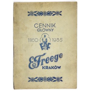 [FREEGE Emil]. Master price list of seeds, plants, tools, fruit and ornamental trees and shrubs by Emil Freege in Krakow....