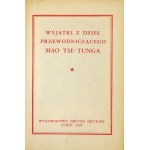 MAO Tse-Tung - Wyjątki z dzieł Przewodniczącego ... Pekin 1968. Wydawnictwo Obcych Języków. 16, s. [4], 425, [5]....