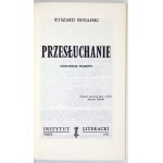 BUGAJSKI Ryszard - Verhör. Drehbuch. Paris 1983. Literaturinstitut. 8, s. 109, [2]. Broschüre. Bibl....