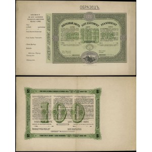 Polen, Musterpfandbrief über 100 Rubel, ohne Datum, Łódź