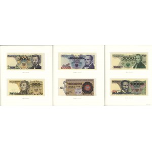 Polska, książeczka z banknotami Polskie banknoty obiegowe z lat 1975 - 1996