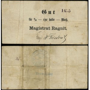 East Prussia, 1/2 mark, no date (1914)