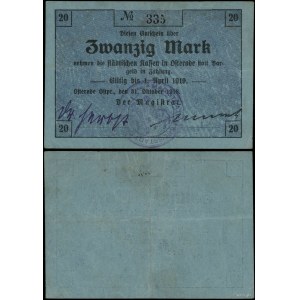 East Prussia, 20 marks, valid from 31.10.1918 to 1.04.1919