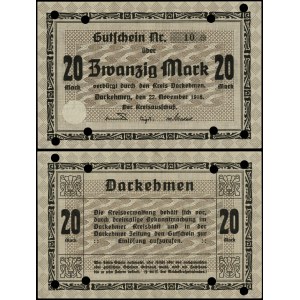 East Prussia, 20 marks, 22.11.1918