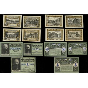 Prusy Wschodnie, zestaw 7 banknotów, 1921