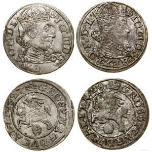 Polska, zestaw: 2 x grosz, 1626 i 1627, Wilno