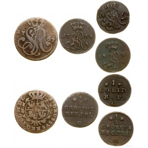 Polska, zestaw 4 monet, 1767-1768, Kraków i Warszawa