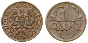 Polska, 1 grosz, 1927, Warszawa