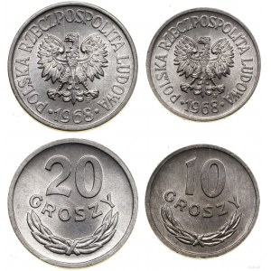 Polska, zestaw 2 monet, 1968, Warszawa
