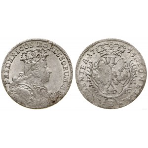 Silesia, sixpence, 1755 B, Wroclaw