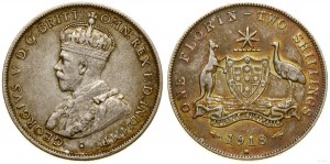 Australia, 2 szylingi (floren), 1918 M, Melbourne