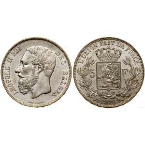 Belgium, 5 francs, 1870, Brussels