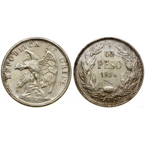 Chile, 1 peso, 1924, Santiago