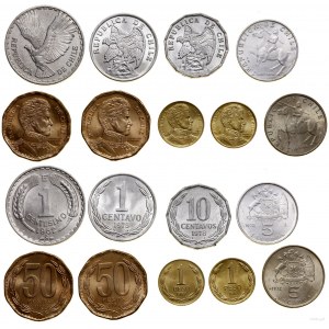 Chile, set of 10 coins