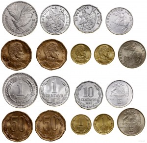 Chile, zestaw 10 monet
