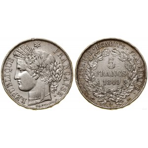 France, 5 francs, 1849, Paris