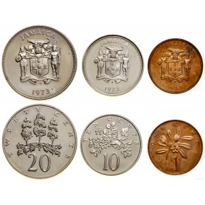 Jamajka, zestaw 3 monet, 1973, Coatesville
