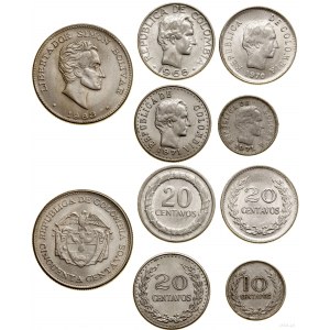 Colombia, set of 5 coins
